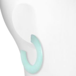 Sky Blue Flat Resin Earrings